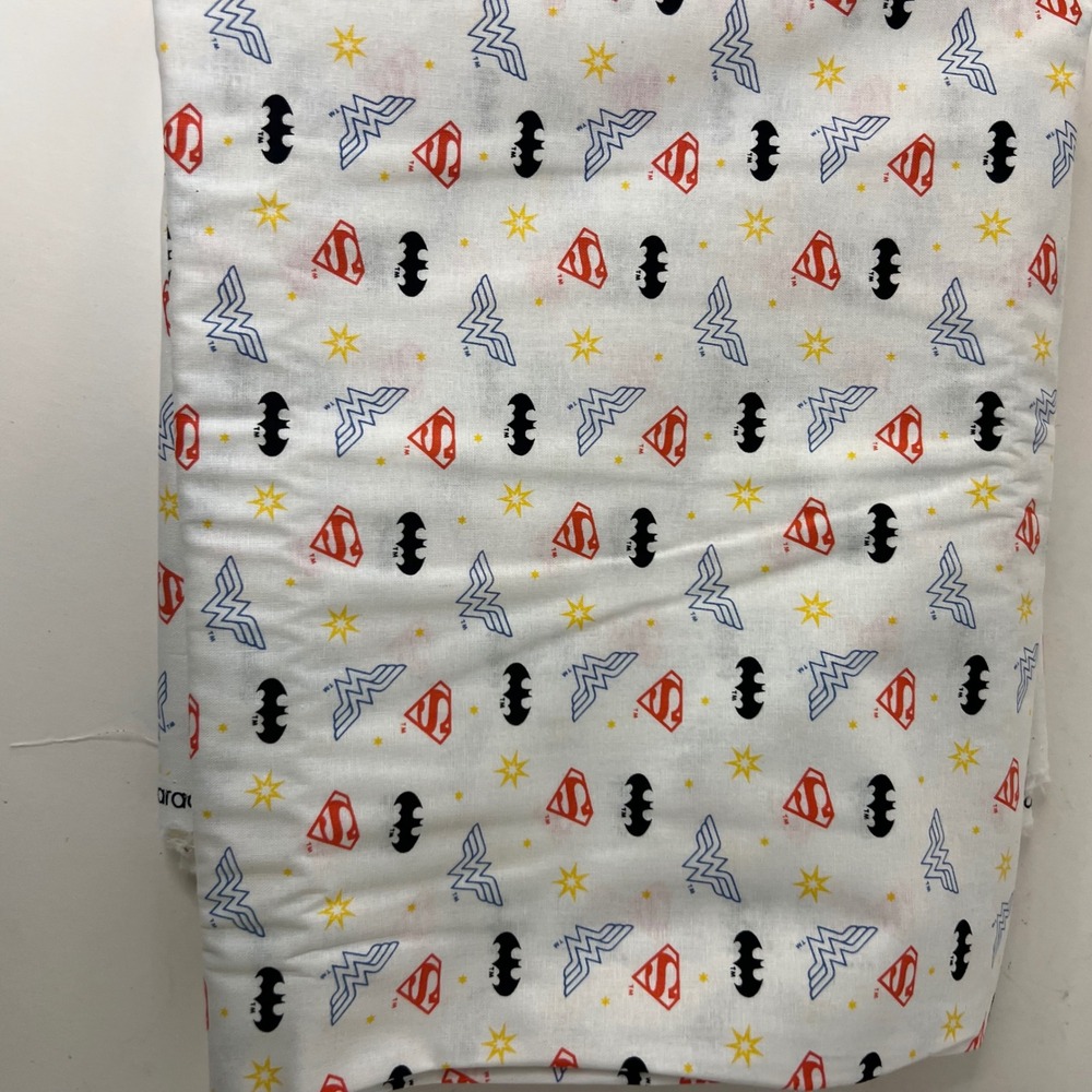 DC Comics Justice League Cotton Fabric Camelot Fabrics 44" x 2.75‎ Yd New